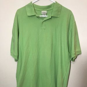 LL Bean Polo Shirt Men's Green Short Sleeve